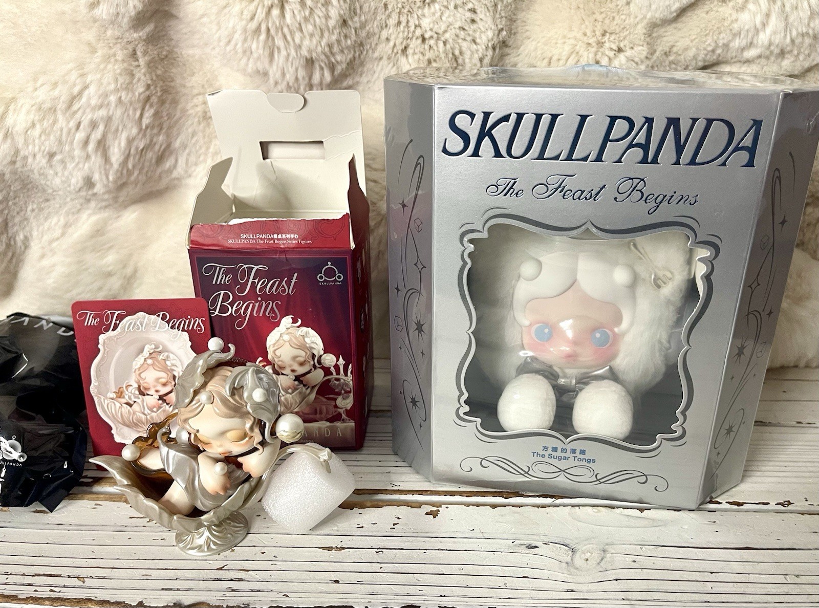 Lot Bundle SKULLPANDA The Feast Begins Series Mini Bag Sugar Tongs & Caddy Spoon