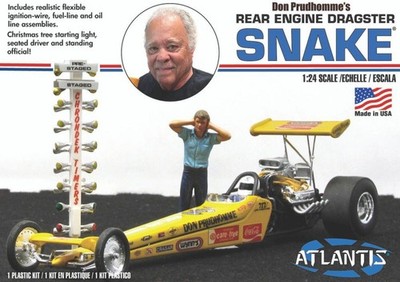 Atlantis Models 1/24 Don Prudhomme Snake Rear Engine Dragster Plastic Model Kit