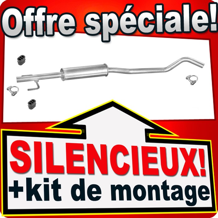 Ligne d'échappement Opel Corsa C Tigra 1.2 1.4 robuste acier traité