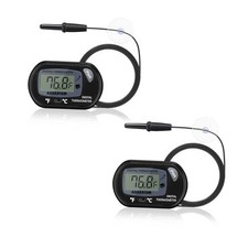 Aquarium Thermometer with Large LCD Display Fahrenheit/Celsius  /   Fish 2 Pack