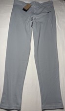 Nike Vapor Select Full Length Tapered Baseball Pants Grey Large FZ1369-012 45