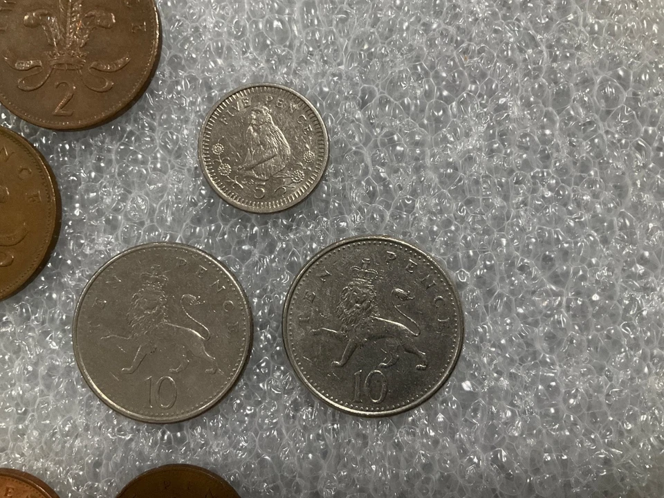 Uk Britain Rare Queen Elizabeth 2 10 Pence, 1992 + more coins 11 coin lot - Image 4 of 4