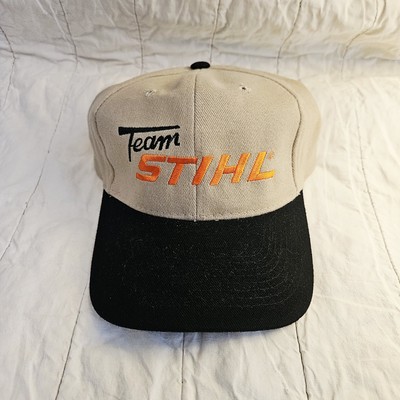 Team Stihl Chainsaw Cap Beige Hat Snapback Outdoor Trail Log Tree Saw