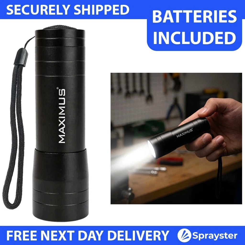 Antorcha de Bolsillo de Aluminio Maximus 100 Lúmenes 3W Incluye 3 Pilas AAA Duracell