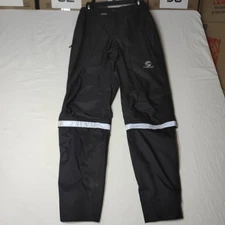 Showers Pass Women's Small Rain Pants Cycling Black Nylon Convertible Reflective