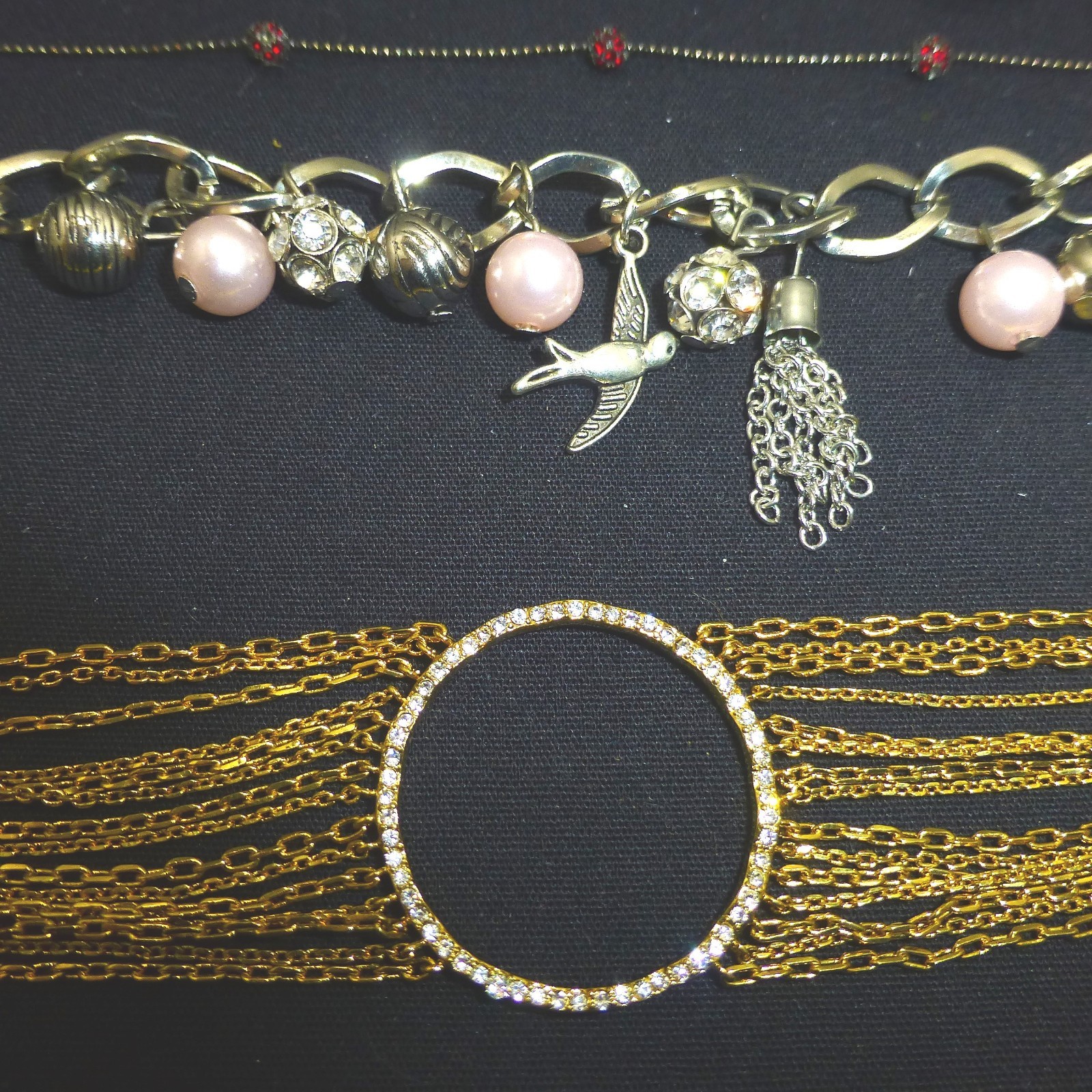 Large collection rhinestone bracelets vintage jew… - image 5