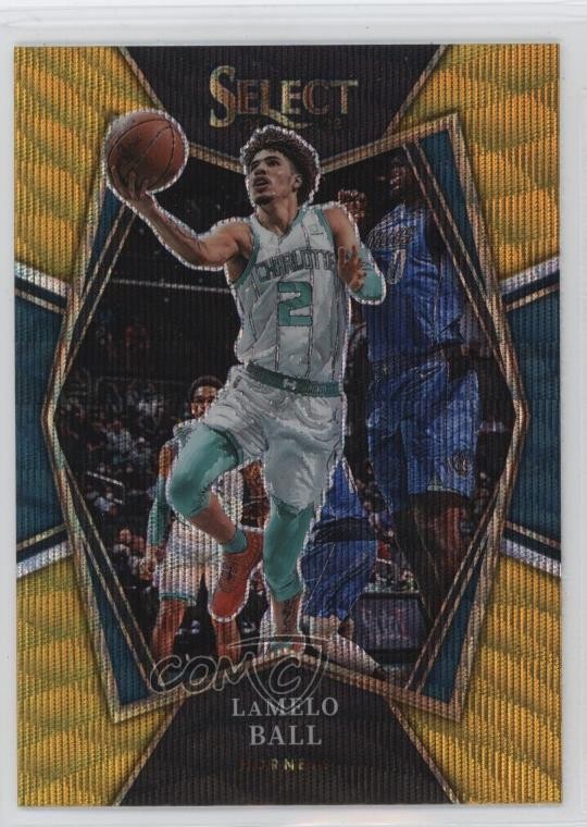 2021-22 Panini Select Premier Level Gold Wave Prizm LaMelo Ball #185 1kr0