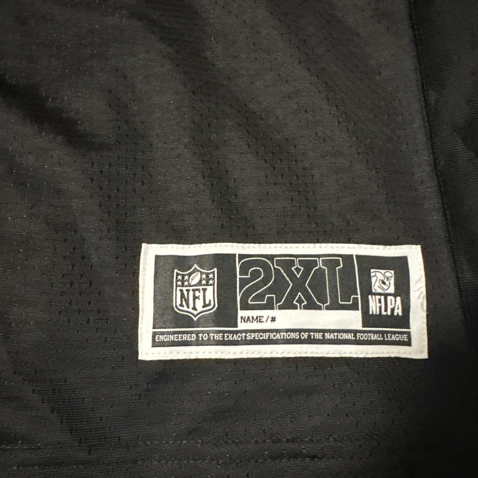 Camiseta deportiva negra de los Baltimore Ravens Lamar Jackson #8 de los fanáticos de la línea profesional de la NFL talla 2XL Foto 3 de 4