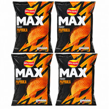 Walkers Max Punchy Paprika Crisps 140g Flavoured Potato Snacks