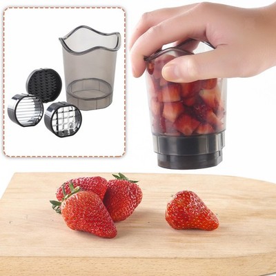 Tassenschneider vielseitig manuell Obstzerkleinerer Tasse für Pilz Banane Erdbeere