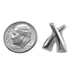 Sterling Silver 925 Picasso style X's Earrings 4.00 gr. Style no, E1816 — photo 2