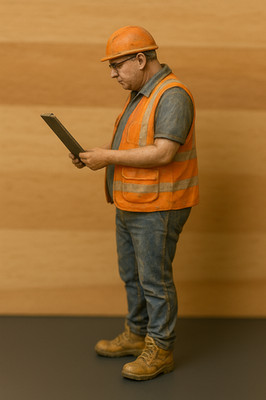 M78   Modellfigur eines männlichen Bauarbeiters