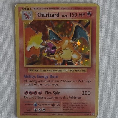 Pokemon Charizard 11/108 Evolutions Holo Rare Holo English 150 HP 2016