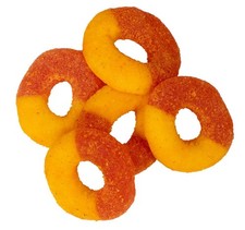 Anillos de melocotón Chamoy caramelo gomoso 5 libras envío gratuito
