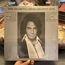 Neil Diamond His 12 Greatest Hits MCA 1974 LP Vinyl 12" 33RPM Pop Stereo