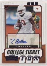 2021 Contenders Draft Picks College Game Ticket Purple Tarik Black Auto 0k1d