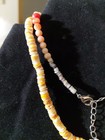 Orange/white spiny oyster shell heishi necklace — photo 4