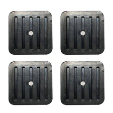 RecDec 4 Pack Mini Split Anti-Vibration Pads Wall Mounting Bracket Black