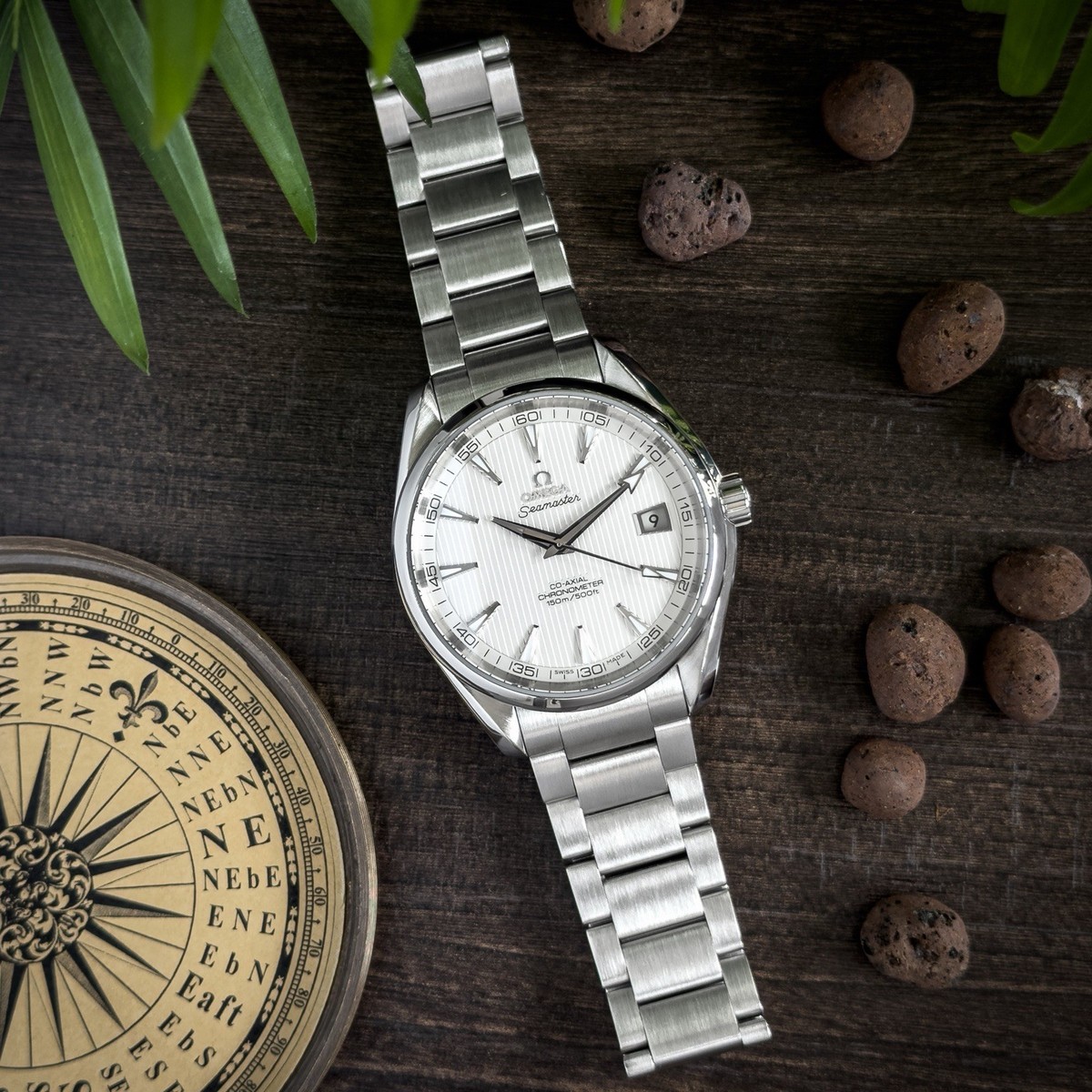 OMEGA Seamaster Aqua Terra 150M 41.5mm White Teak - Full Set 