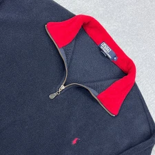 VTG Polo Ralph Lauren 1/4 Zip Mens XL Deep Pile Fleece Sherpa Pullover 90s Retro