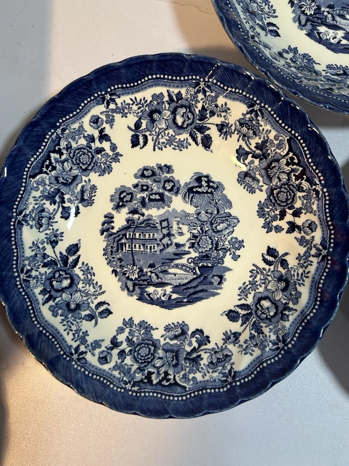 Royal Wessex Churchill Queens England Tonquin Pasta Azul/Cuencos para Servir X3 Foto 3 de 4