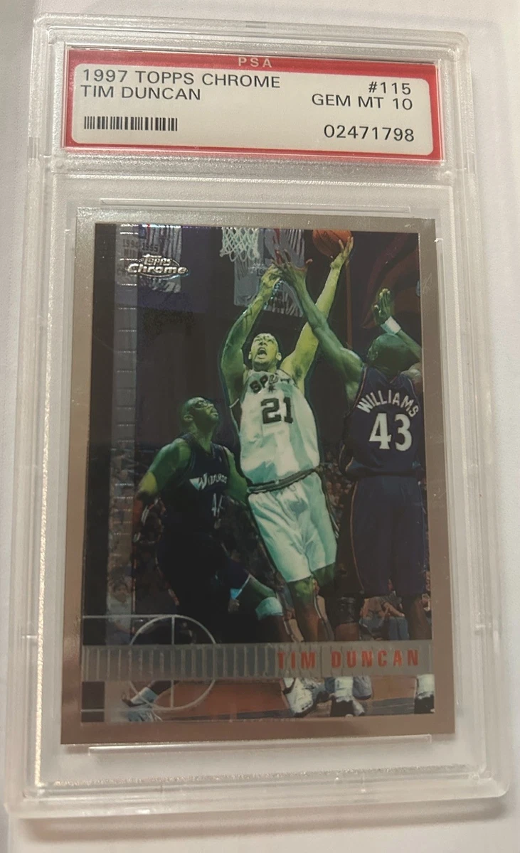 Tim Duncan Basketball Grade 10 Rookie Sports Trading Cards