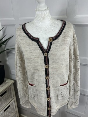Sporty & Wendy Wonder of Nature Strickjacke Große Größe Brustumfang 36ins in Cremebraun
