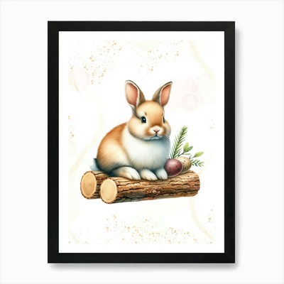 Osterhase 17 Kunstdruck gerahmt Wandbild Poster Leinwanddruck Bild