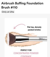 Brand new IT Cosmetics Airbrush Buffing Foundation Brush 110 NEW IN Tube