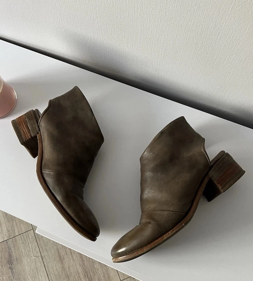 AS 98 Airstep Y2k Zapatos de Cuero Tacones Sandalias Verde Oscuro - Talla US 9-9.5 / EU 40 Foto 4 de 4