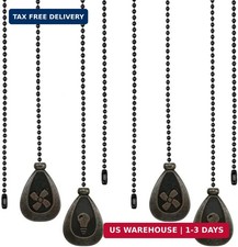 Bronze Ceiling Fan Pull Chain Set, Decorative Fan Pull Chain Pendant Extension,
