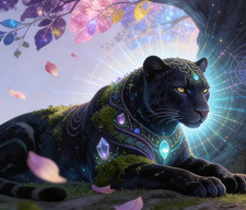 metaphysical Spirit female Companion Black Panther Familiar Protection power