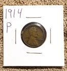 1914 P Lincoln Wheat Cent Good Average Circulated Not Graded Self Grade
