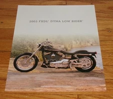 2003 Harley Davidson FXDL Dyna Low Rider Sales Brochure Sheet
