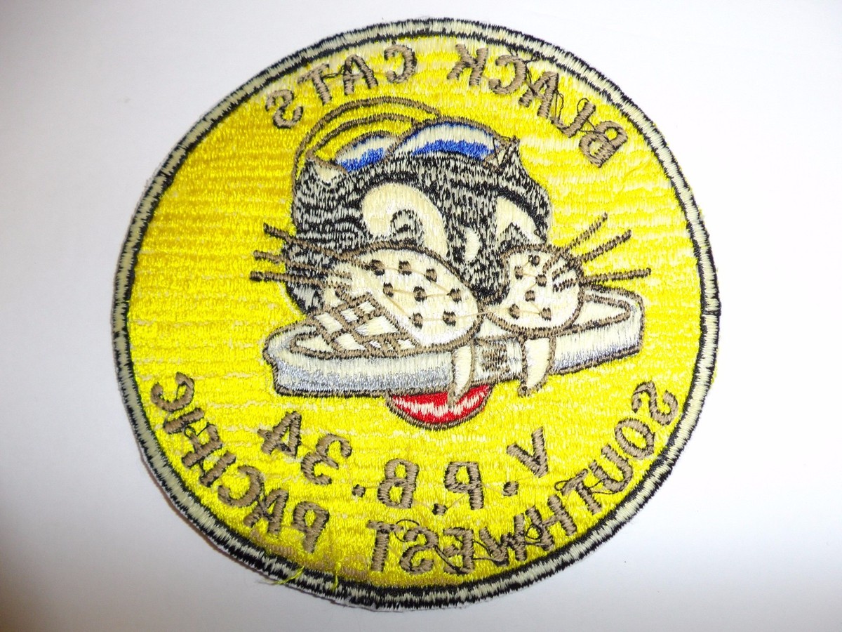 b5823 WW 2 US Navy Vpb 34 Patrol Bombing Squadron Black Cats