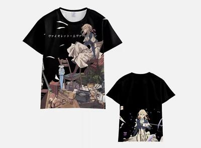 Violet Evergarden Men Women Casual T-shirt Short Sleeve Tops TEE  A4