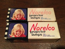 Lot of 2 NEW/UNUSED Vintage NORELCO BRS EXCITER PROJECTOR PROJECTION LAMP BULBS