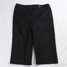 Ann Taylor 10P Black Straight Cropped Stretch Dress Pants