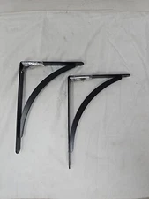 StyleWell 27791PKLHD 6.5in X 9in Cove Arch Shelf Bracket Black LOT OF 2