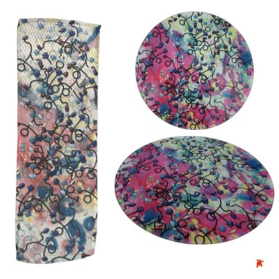 Abstraktes Design Lebensmittel Glas Schneidebretter Gemüse Obst