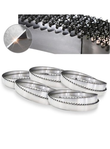 158 Inch Sawmill Blades,5-Pack Sawmill Blades 158 X 1.25 7°/39° Doublehard for G