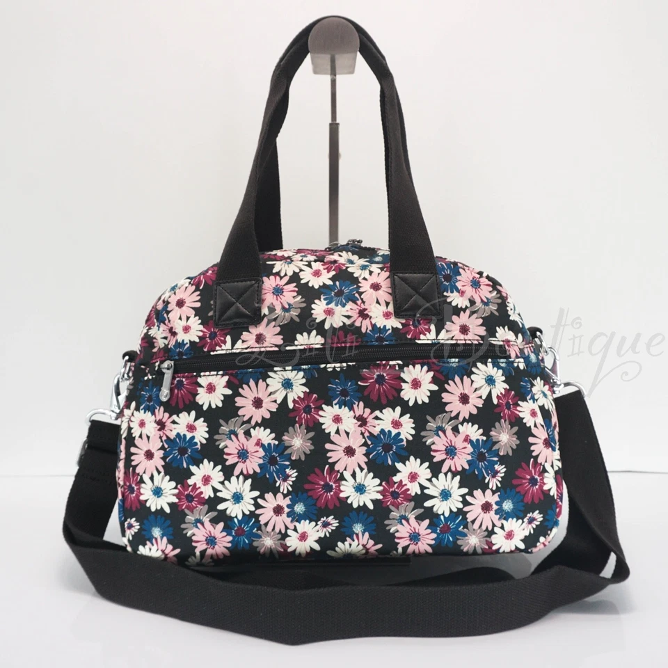 Neu mit Etikett Kipling HB3510 Defea große Umhängetasche Schultertasche Handtasche Nylon blühende Blütenblätter - Bild 3 von 4