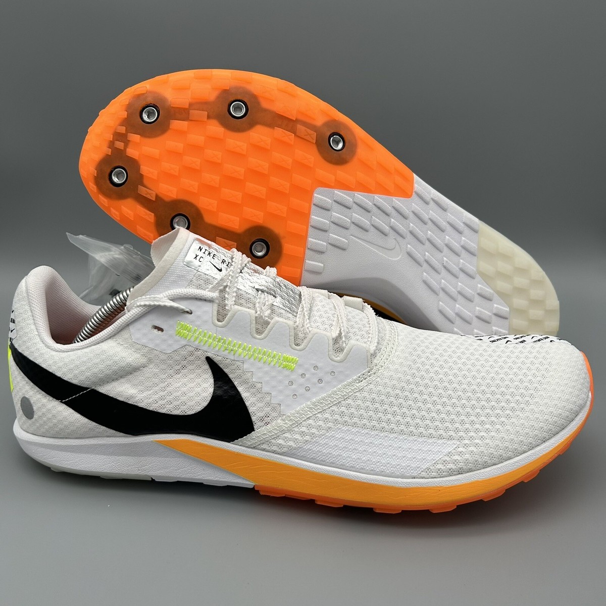 Nike Zoom Rival XC 6 White/ Orange Track Shoe\'s Spikes DX7999-100 Men Size 10.5 Nike Zoom Rival XC 6 White/ Orange Track Shoes Spikes Men main image 3
