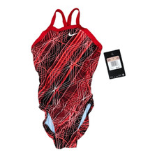 NEW Nike Epic Lights Girl  s Size 5 Red One Piece Swimsuit Tank Straps NWT