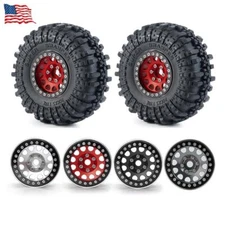 4x1/10 RC Rock Aluminum 1.9 Tire Beadlock Wheel Rim for Axial SCX10 Wraith TRX4