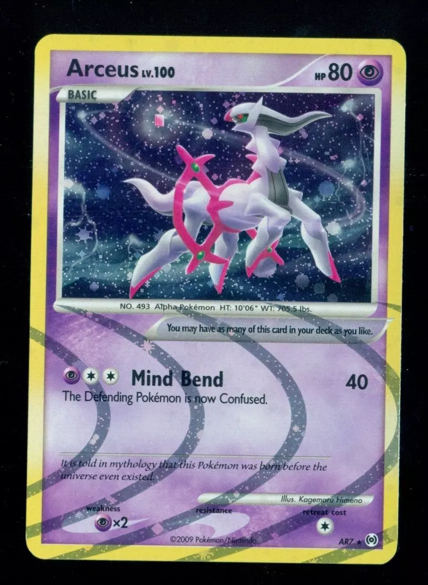 Arceus 2009 Pokemon Platinum Arceus #AR7 Holo (PSA 7)