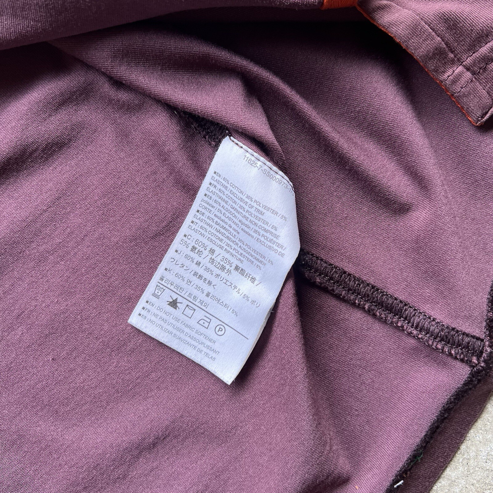 Polo uomo manica lunga ARC'TERYX Captive S S misto cotone bordeaux 2XL