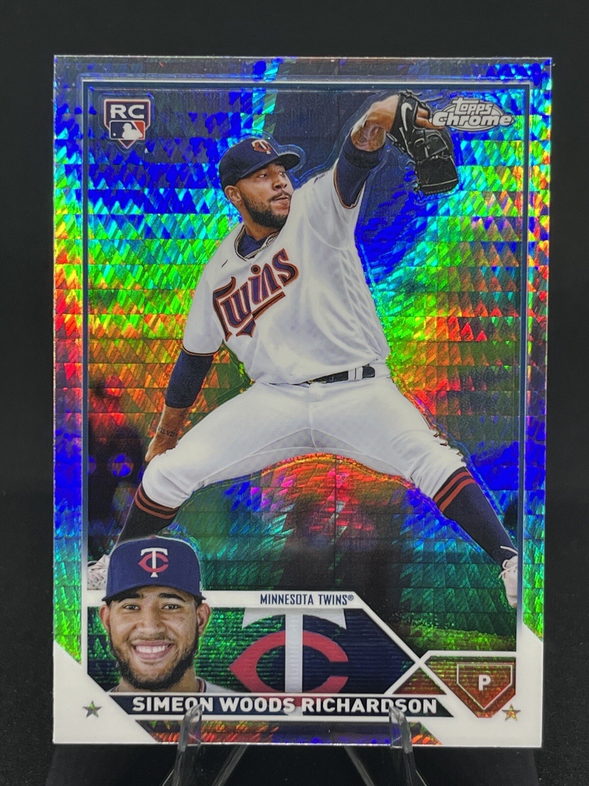 SIMEON WOODS RICHARDSON 2023 Topps Chrome PRISM REFRACTOR #173 Twins Rookie Bay