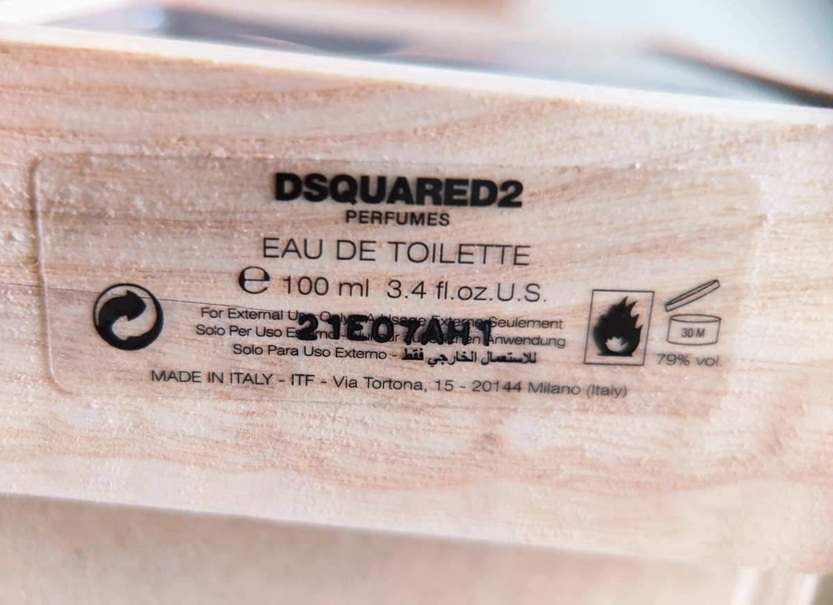 Very Rare DSQUARED2 He Wood Ocean Wet Wood 100ml 3.4 fl oz EDT for