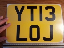 STICK ON NUMBERPLATE 11x8 MOTOR TRAILER LETTERS+NO'S YELL FOR SQUARE PLATE FARM